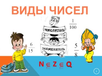 Презентация по алгебре 8класс Виды чисел