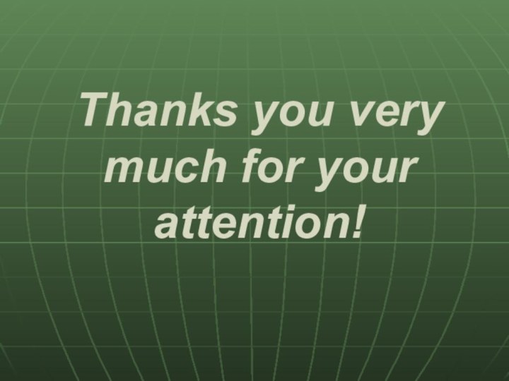 Thanks you very much for your attention!