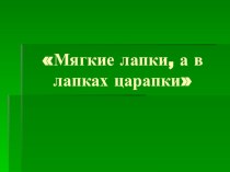 Викторина Мягкие лапки, а в лапках царапки