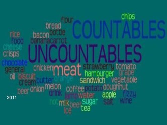 Презентация по английскому языку Countables and uncountables ( 5 класс)