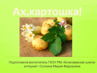 Ах, картошка! проектная работа