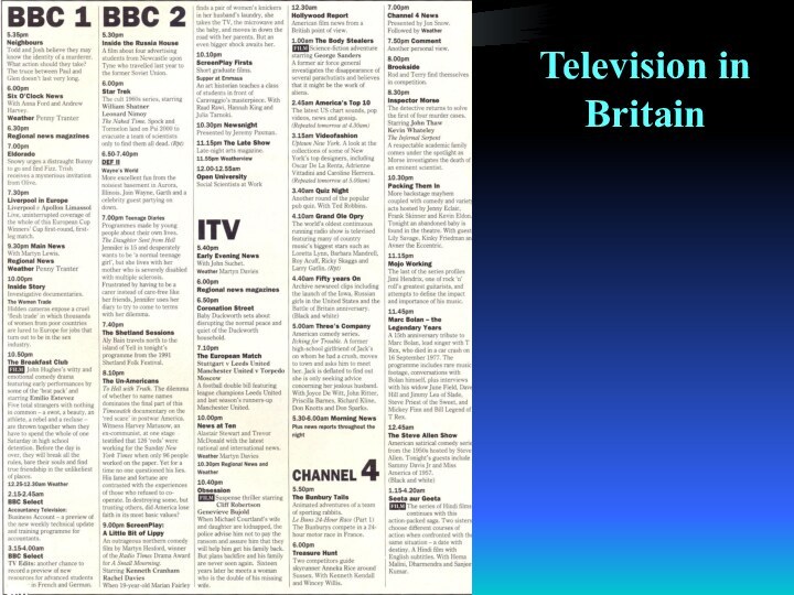 Television in Britain