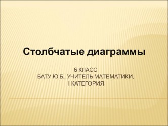 Презентация к уроку. 6 класс. Математика. Столбчатые диаграммы.