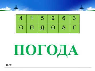 Презентация по окружающему мируЧто такое погода