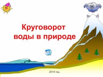 Презентация по окружающему миру Круговорот воды в природе по ФГОС, 1 класс