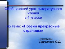 Презентация по литературному чтению на тему Поэтическая тетрадь (4 класс)