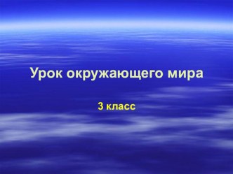 Презентация к уроку окружающего мира