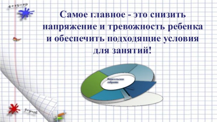 Самое главное - это снизить напряжение и тревожность ребенка и обеспечить подходящие условия для занятий!