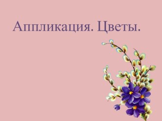 Презентация по технологии на тему:  Аппликация из цветной бумаги.Цветы.