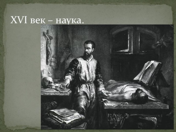 XVI век – наука.