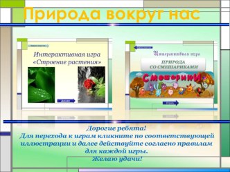 Интерактивная игра по предмету мир растений Природа вокруг нас