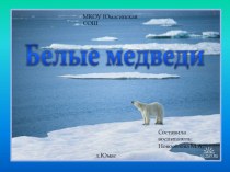 Презентация по ознакомлению с окружающим миром Белые медведи