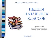 Отчет по предметной неделе в начальных классах