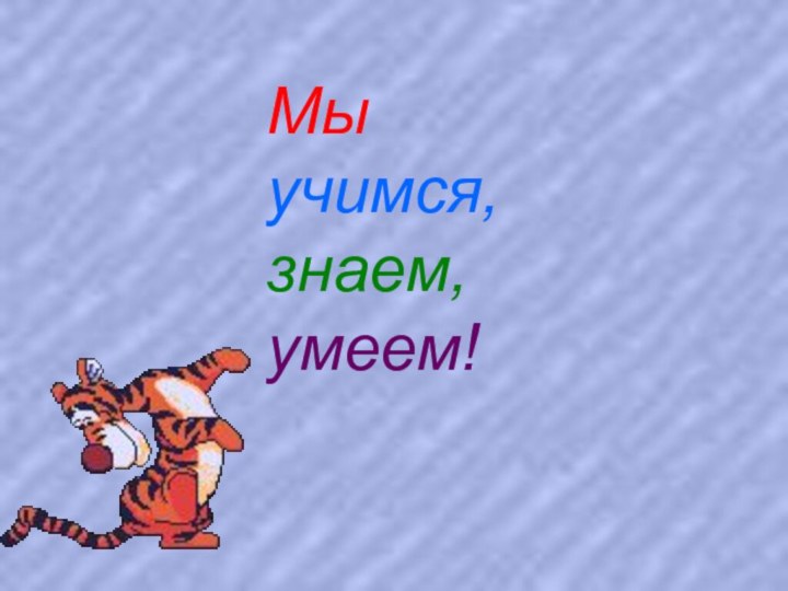 Мы учимся,знаем, умеем!