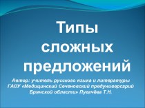 Презентация по русскому языку на тему  Типы сложных предложений (11 класс)