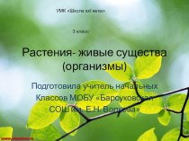 Презентация для 3 класса Растения - живые существа (организмы)