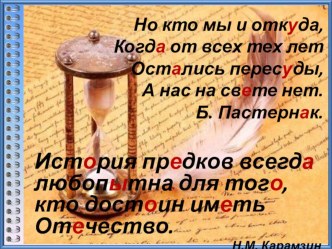 Презентация к классному часу Происхождение фамилии на Руси