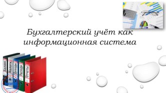 Бухгалтерский учет как информационная система