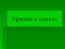 Презентация к мероприятию по теме Урманга сәяхәт