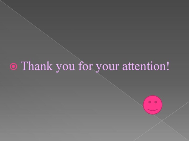 Thank you for your attention!