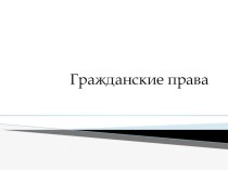 Презентация по праву в 10 классе - Гражданские и политические права. Конституция РФ.