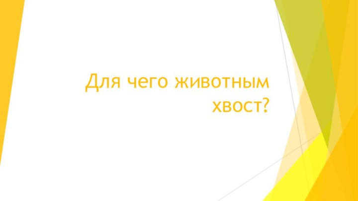 Для чего животным хвост?