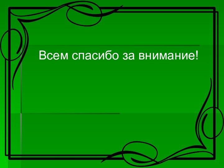 Всем спасибо за внимание!