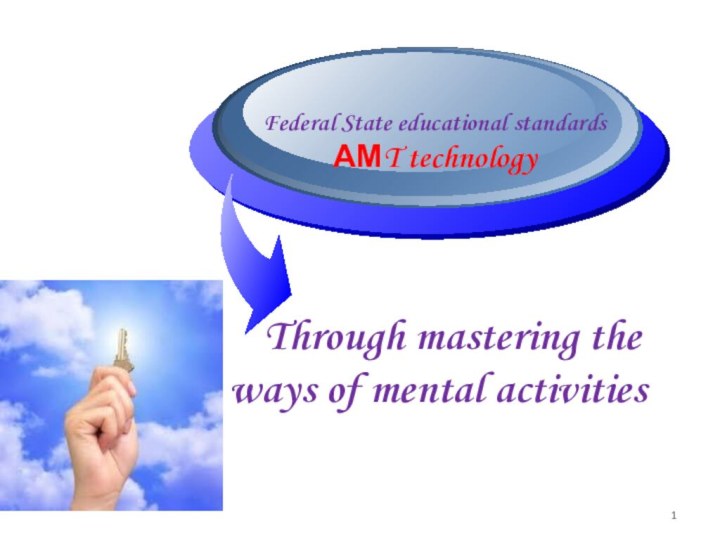 Through mastering the ways of mental activities  Federal State educational standards АМT technology