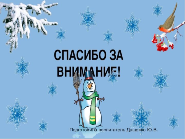 Подготовила воспитатель Дащенко Ю.В.