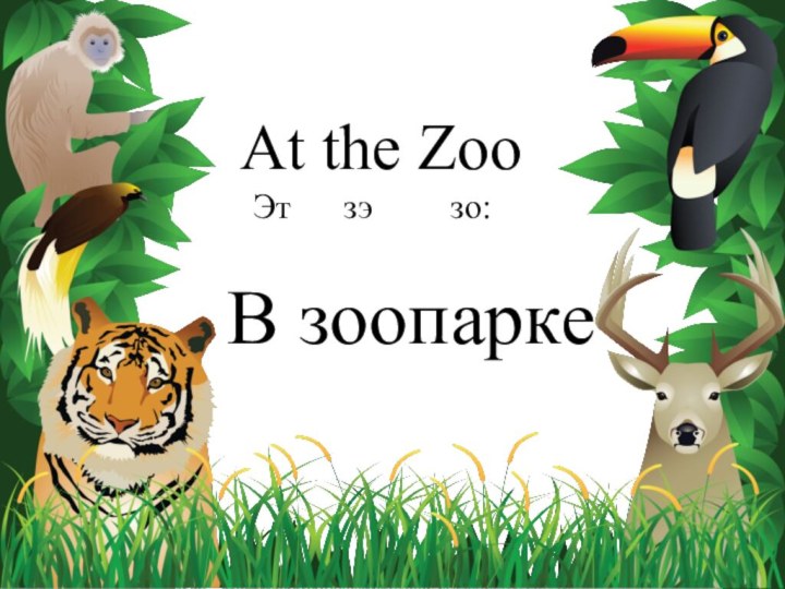 At the Zoo  Эт   зэ     зо:В зоопарке