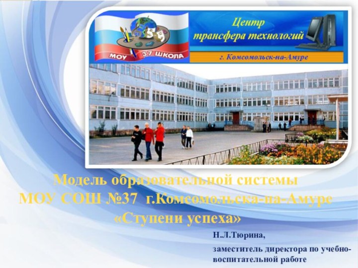 Н.Л.Тюрина, заместитель директора по учебно-воспитательной работе Модель образовательной системы МОУ СОШ №37