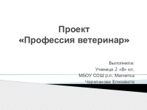 Проект по окружающему миру 2 класс Профессия ветеринар