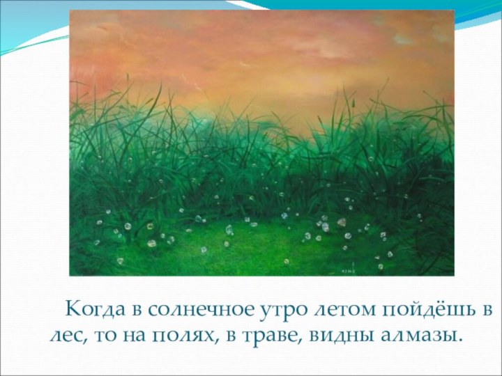 Текст какая бывает роса на траве. Когда в солнечное утро летом пойдешь в лес. Когда в солнечное утро летом пойдешь. Л Н толстой какая бывает роса на траве. Когда в солнечное утро пойдешь в лес то в траве видны Алмазы.