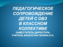 Презентация Педагогическое сопровождение детей с ОВЗ