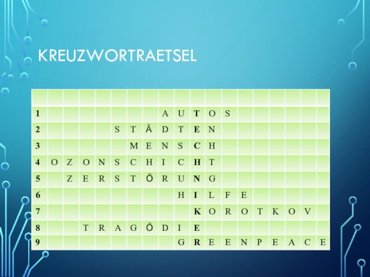 Kreuzwortraetsel