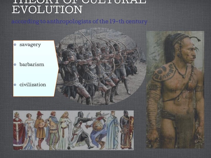 THEORY OF CULTURAL EVOLUTION according to anthropologists of the 19-th centurysavagerybarbarismcivilization