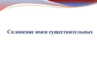 Презентация по русскому языку Склонение имён существительных (5 класс)