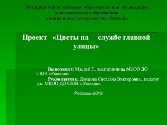 Милый сердцу уголок исследовательский проект