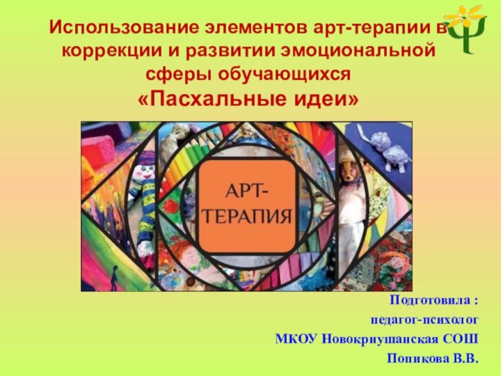 Использование элементов арт-терапии в коррекции и развитии эмоциональной сферы обучающихся «Пасхальные идеи»