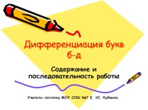 Дифференциация букв б-д презентация