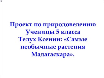 Самые необычные растения Мадагаскара