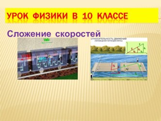 Урок физики Сложение скоростей