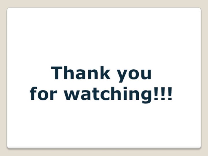 Thank you for watching!!!