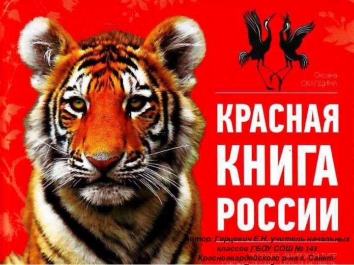 Автор: Гарцевич Е.Н. учитель начальных классов ГБОУ СОШ № 143 Красногвардейского р-на г. Санкт-Петербурга