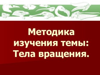 Презентация по математике на тему Тела вращения