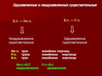 Презентация по теме Одуш_неодуш_сущ (студенты 1 курса СПО)