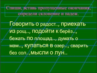 Презентация к уроку Правописание безударных окончаний имен существительных