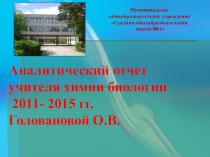 Презентация Аналитический отчет учителя химии 2010-2015 гг.