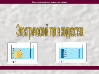 Презентация по физике на тему Электролиз (10 класс)