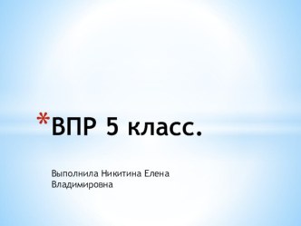 Презентация по русскому языку на тему Подготовка к ВПР.